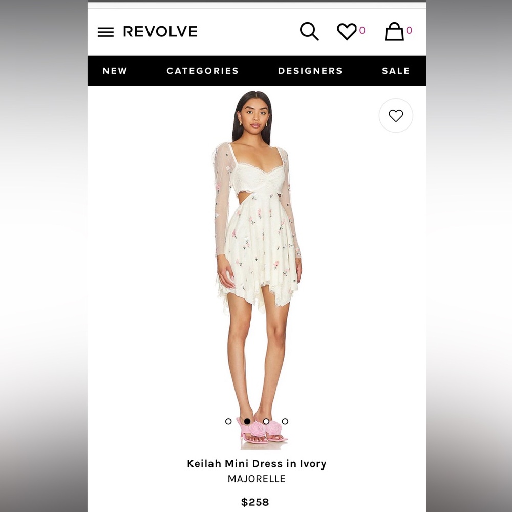 Revolve white dress - flower details